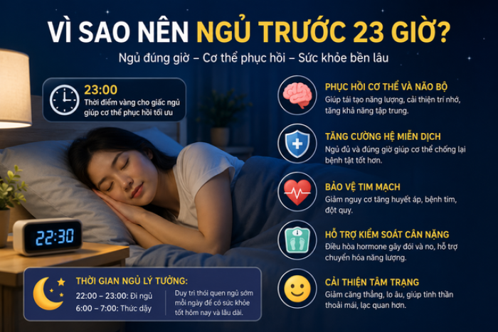 Bác sĩ: Vì sao nên ngủ trước 23 giờ mỗi ngày?