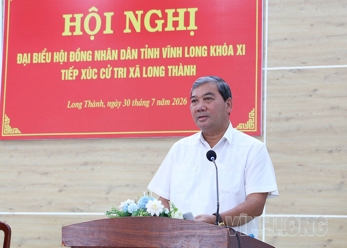 Đồng chí Kim Ngọc Thái kết luận buổi tiếp xúc cử tri.

