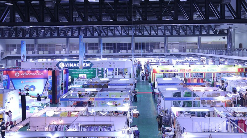 VIETLAO EXPO 2026 có quy mô 250 gian hàng tiêu chuẩn. (Ảnh: Duy Toàn)
