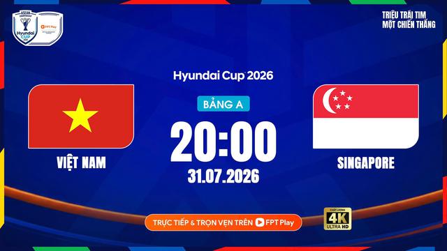 Trận Việt Nam vs Singapore thuộc lượt trận thứ ba bảng A diễn ra lúc 20 giờ, trên sân Mỹ Đình.
ẢNH: FPT PLAY
