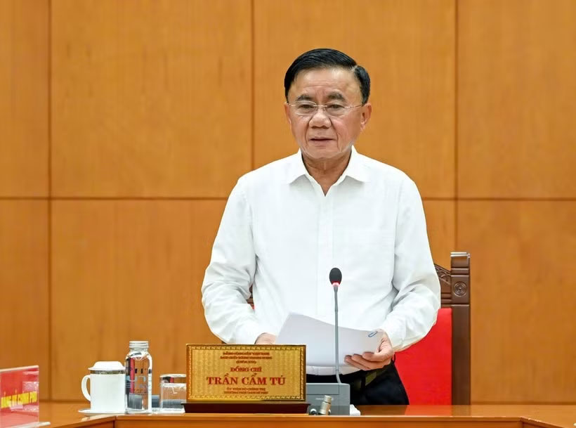 Đồng chí Trần Cẩm Tú, Ủy viên Bộ Chính trị, Thường trực Ban Bí thư. (Ảnh: DUY LINH)