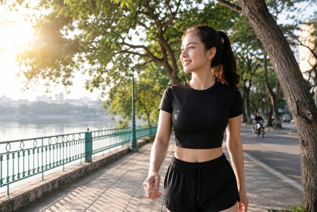 Tiếp xúc với ánh nắng ở mức phù hợp là cách tự nhiên để tăng lượng vitamin D trong cơ thể.
Ảnh: N.Vy tạo từ AI