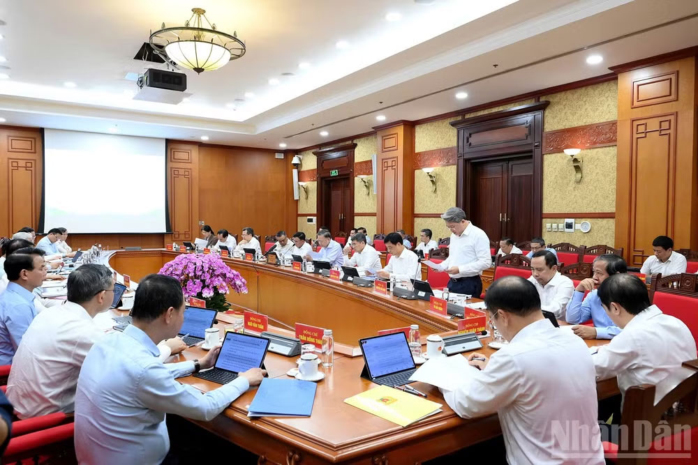 Quang cảnh Phiên họp của Ban Chỉ đạo Trung ương về phát triển khoa học, công nghệ, đổi mới sáng tạo và chuyển đổi số. (Ảnh: ĐĂNG KHOA)
