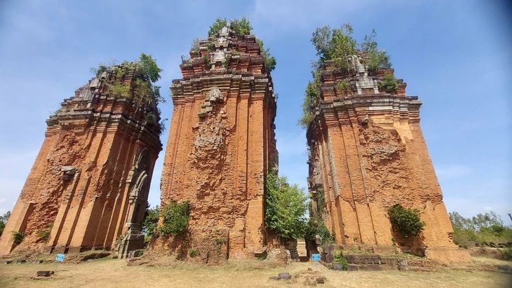 Cụm tháp Chăm Dương Long là di tích quốc gia đặc biệt, gồm 3 tháp nằm tại xã Bình An, tỉnh Gia Lai - Ảnh: N.Đ.
