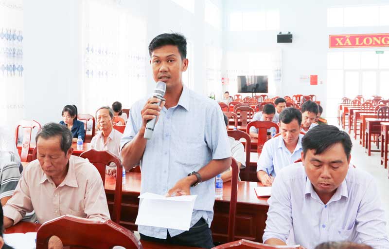Cử tri Thạch Thuận, ấp Kinh Đào đề xuất nâng cấp, sửa chữa QL53.