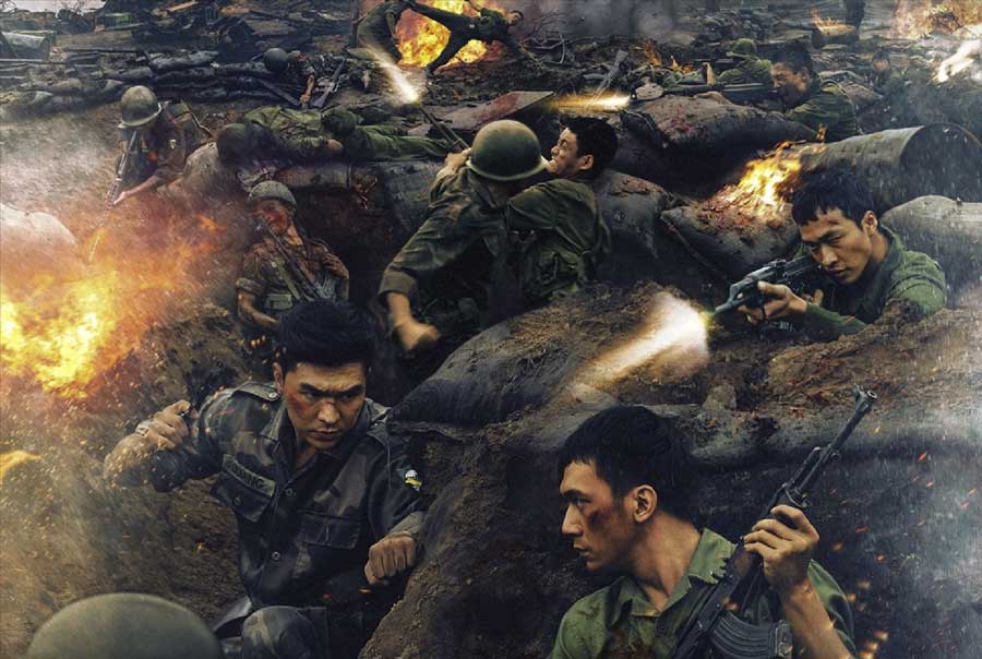 “Mưa đỏ” lan tỏa tinh thần yêu nước và khát vọng cống hiến. Ảnh từ đoàn phim
 