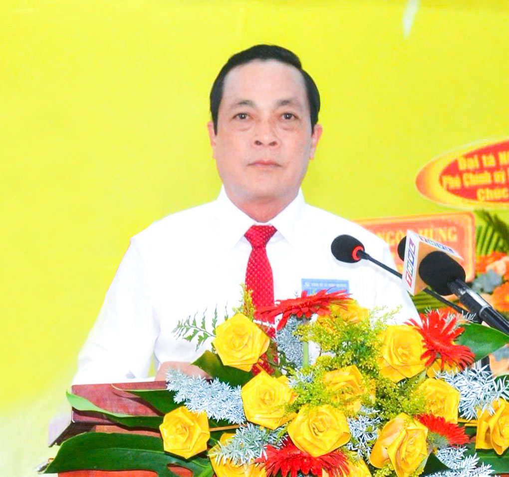 Đồng chí Lâm Minh Đằng- Phó Bí thư Tỉnh ủy phát biểu chỉ đạo đại hội.