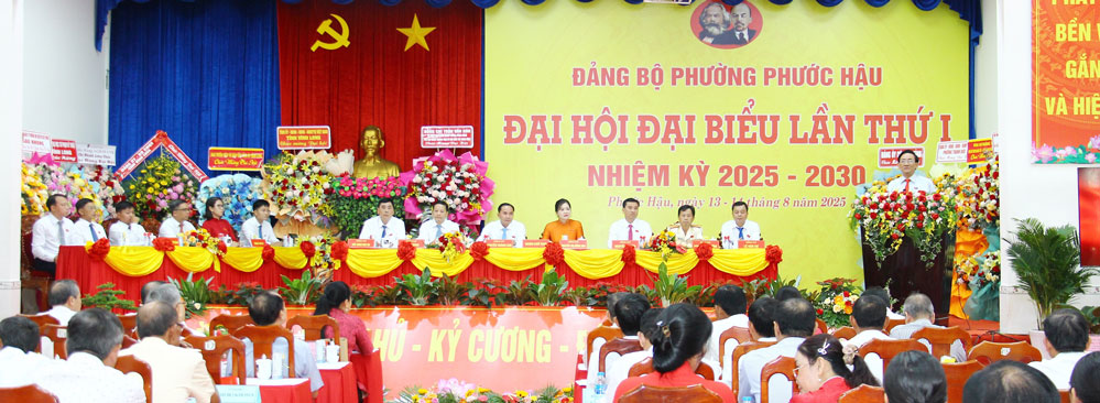 Đảng bộ phường Phước Hậu long trọng tổ chức Đại hội đại biểu lần thứ I, nhiệm kỳ 2025 - 2030.