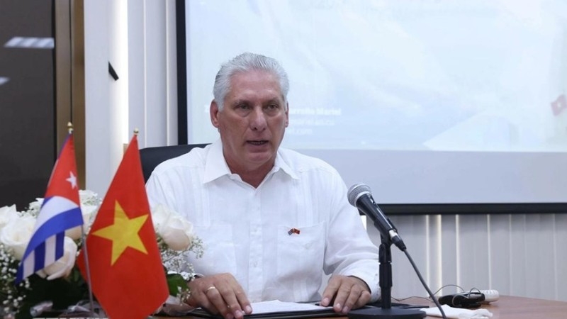 
Bí thư Thứ nhất Ban Chấp hành Trung ương Đảng Cộng sản Cuba, Chủ tịch nước Cộng hòa Cuba Miguel Diaz-Canel Bermudez. (Ảnh: TTXVN)