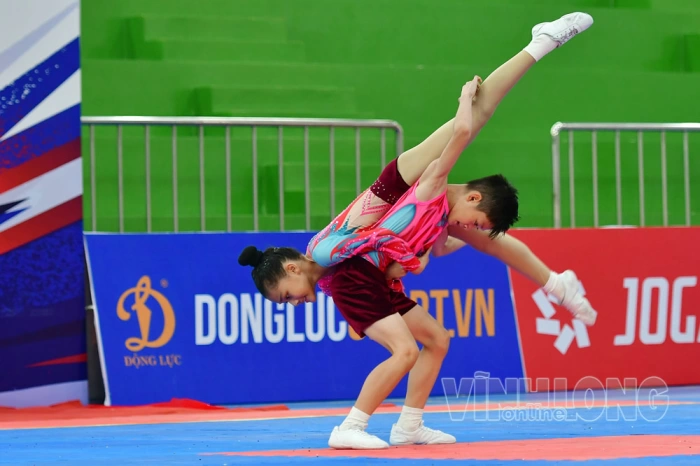 Những khoảnh khắc mạnh mẽ, đáng yêu tại Giải Aerobic trẻ quốc gia