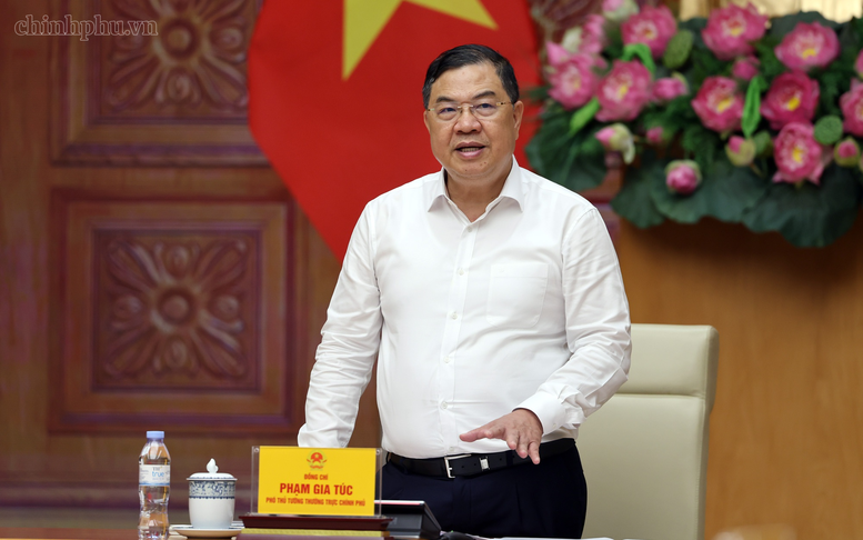 Phó Thủ tướng Thường trực Phạm Gia Túc chủ trì hội nghị rà soát các biện pháp thúc đẩy xuất khẩu, kiểm soát nhập siêu - Ảnh: chinhphu.vn/Phương Nguyên

