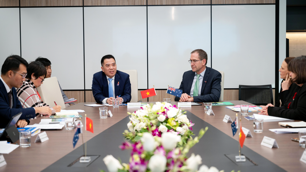 Phái đoàn Bộ Nông nghiệp và Môi trường do Thứ trưởng Đặng Ngọc Điệp dẫn đầu đến thăm trụ sở ACIAR tại Canberra để thảo luận về các hợp tác chiến lược trong tương lai ngày 11/8/2026. (Ảnh: ACIAR)
