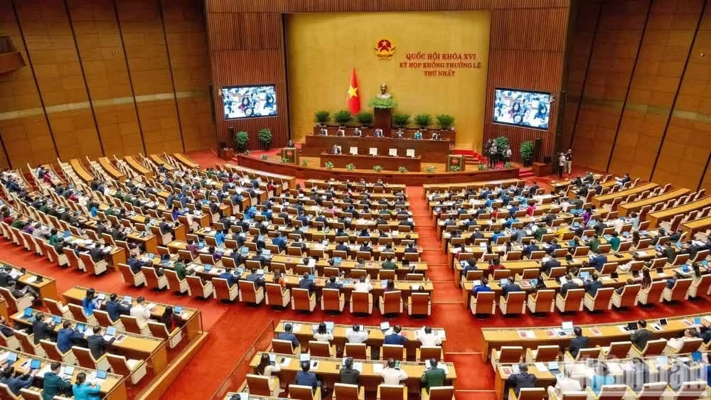 Kỳ họp không thường lệ thứ nhất, Quốc hội khóa XVI. (Ảnh: DUY LINH)