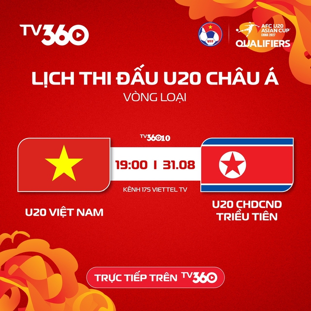 Tối 31.8, U.20 Việt Nam sẽ đá trận đầu tiên.

ẢNH: TV360

