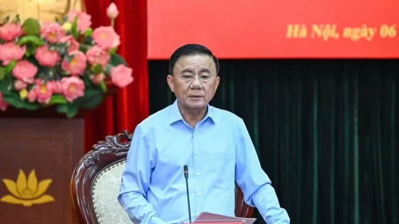 Ủy viên Bộ Chính trị, Thường trực Ban Bí thư Trần Cẩm Tú. (Ảnh: DUY LINH)