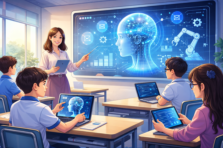 Giáo dục AI có vai trò quan trọng trong việc giúp học sinh thích ứng và hoà nhập với xã hội hiện đại

