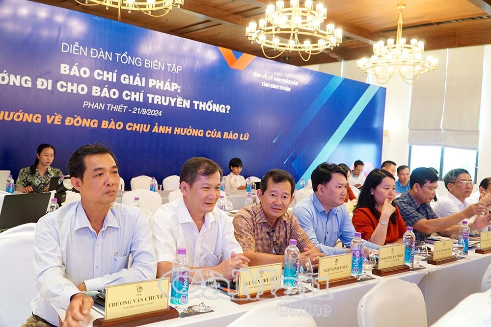 Nhà báo Ngô Minh Toàn, Tổng Biên tập Báo Cà Mau tham dự Diễn đàn Tổng Biên tập năm 2024.