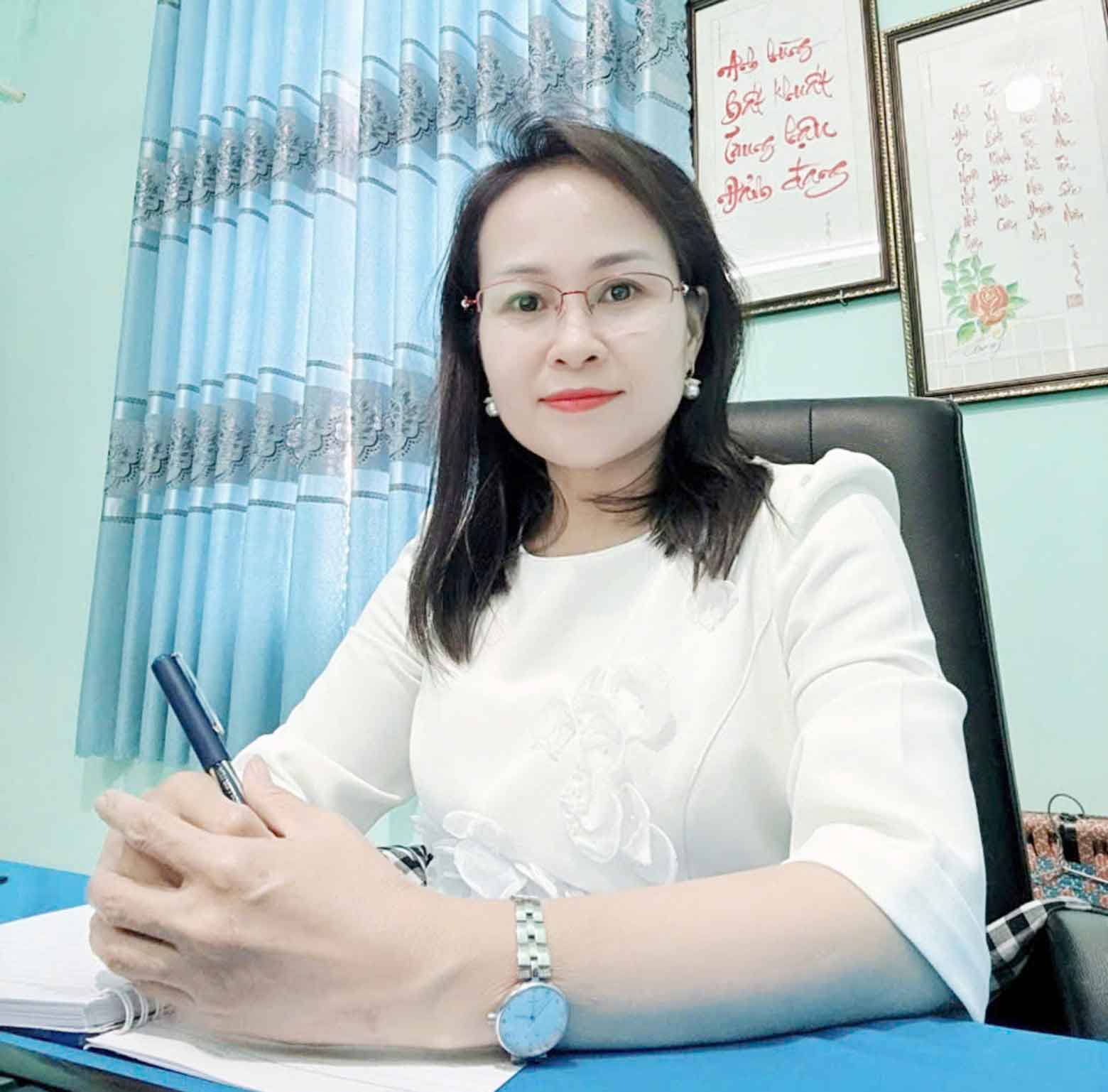 Đồng chí Nguyễn Thị Mỹ Châu- Phó Bí thư Thường trực Đảng ủy xã Long Thành.