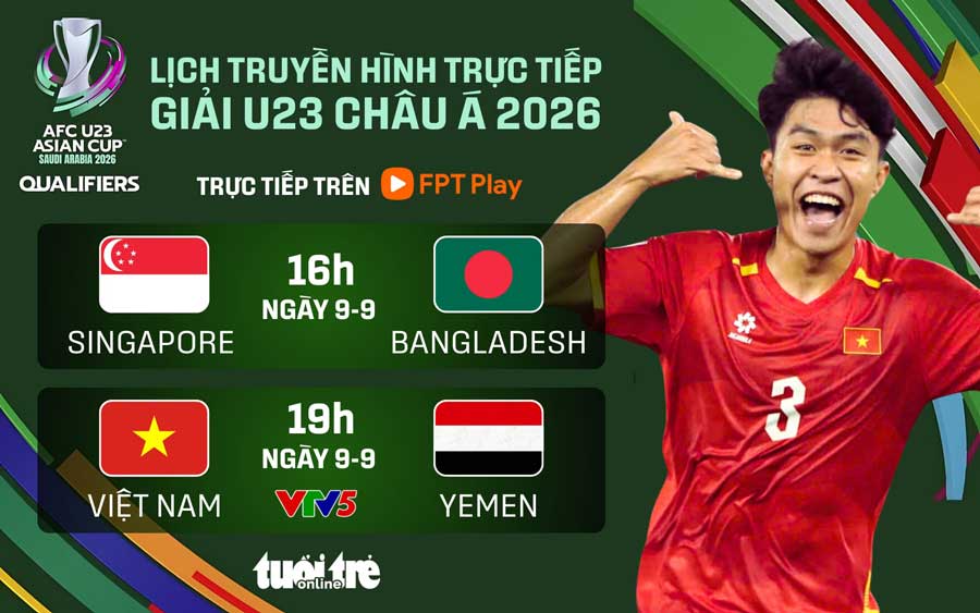 Lịch trực tiếp U23 Đông Nam Á 2026: U23 Việt Nam đấu Yemen - Đồ họa: AN BÌNH