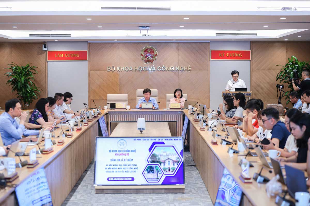 Toàn cảnh buổi họp báo (Ảnh: Bộ KH&CN)