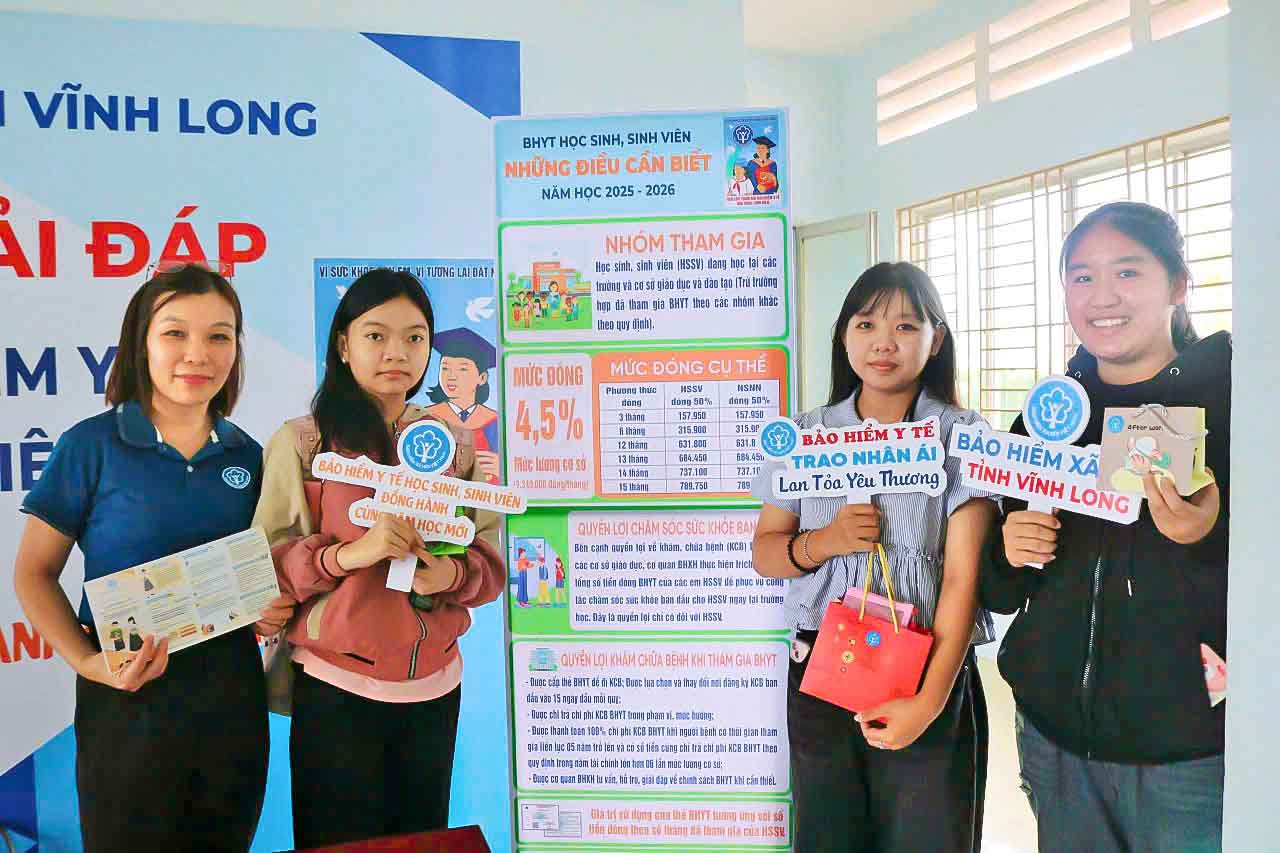 BHYT đã trở thành trụ cột của hệ thống an sinh xã hội, 6 tháng đầu năm 2025, Vĩnh Long có trên 3,6 triệu lượt khám chữa bệnh BHYT; tổng số tiền chi trả trên 1.586 tỷ đồng.