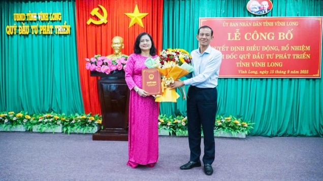 Bà Phạm Thị Nở giữ chức Giám đốc Quỹ Đầu tư phát triển tỉnh Vĩnh Long
