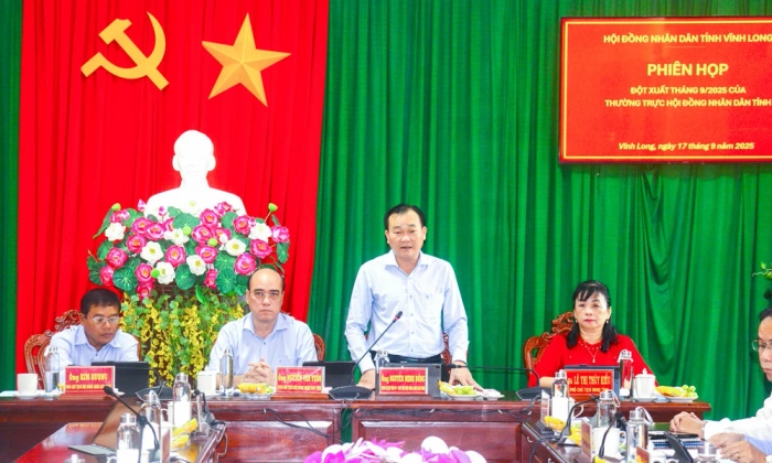 Thường trực HĐND tỉnh tổ chức phiên họp đột xuất tháng 9/2025