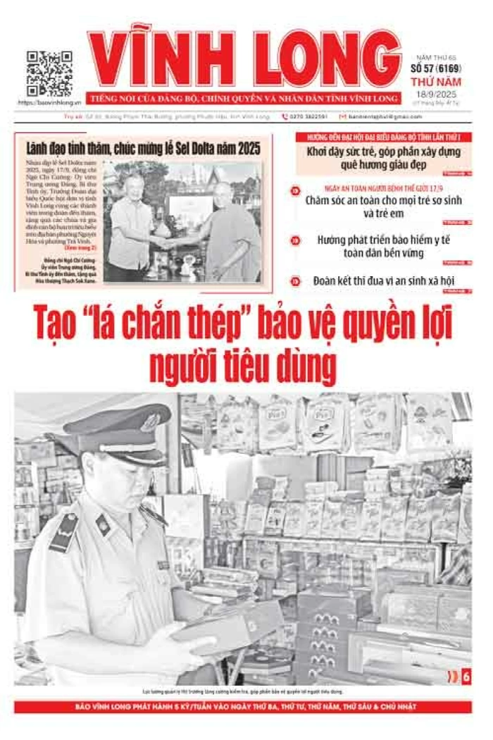 Mời bạn đọc xem báo in số 57 (6169) thứ năm ngày 18/9/2025