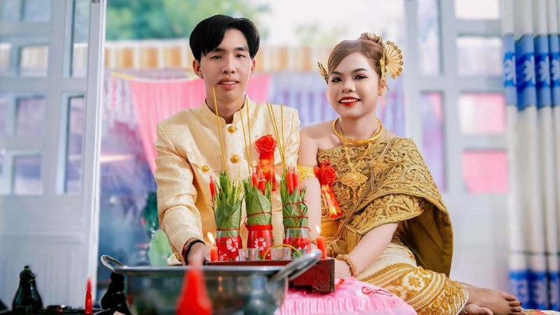 Nét đẹp áo cưới truyền thống của đồng bào Khmer