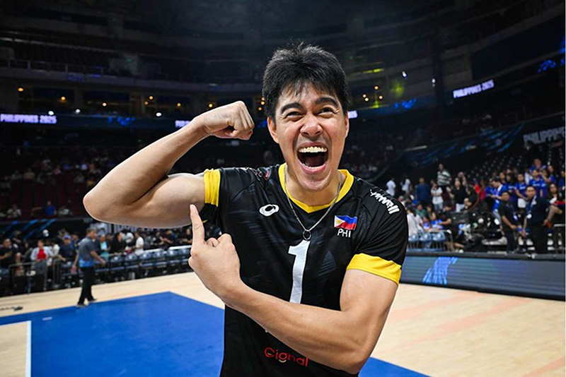 VĐV Philippines ăn mừng chiến thắng - Ảnh: FIVB