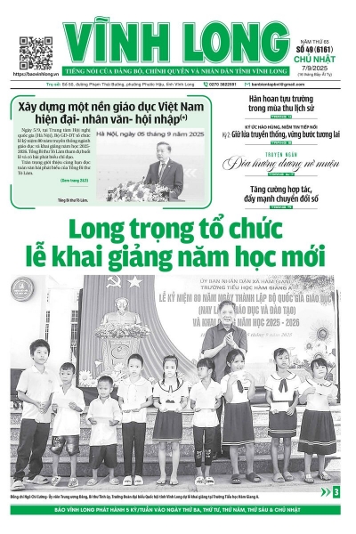 Mời bạn đọc xem báo in số 49 (6161) chủ nhật ngày 7/9/2025