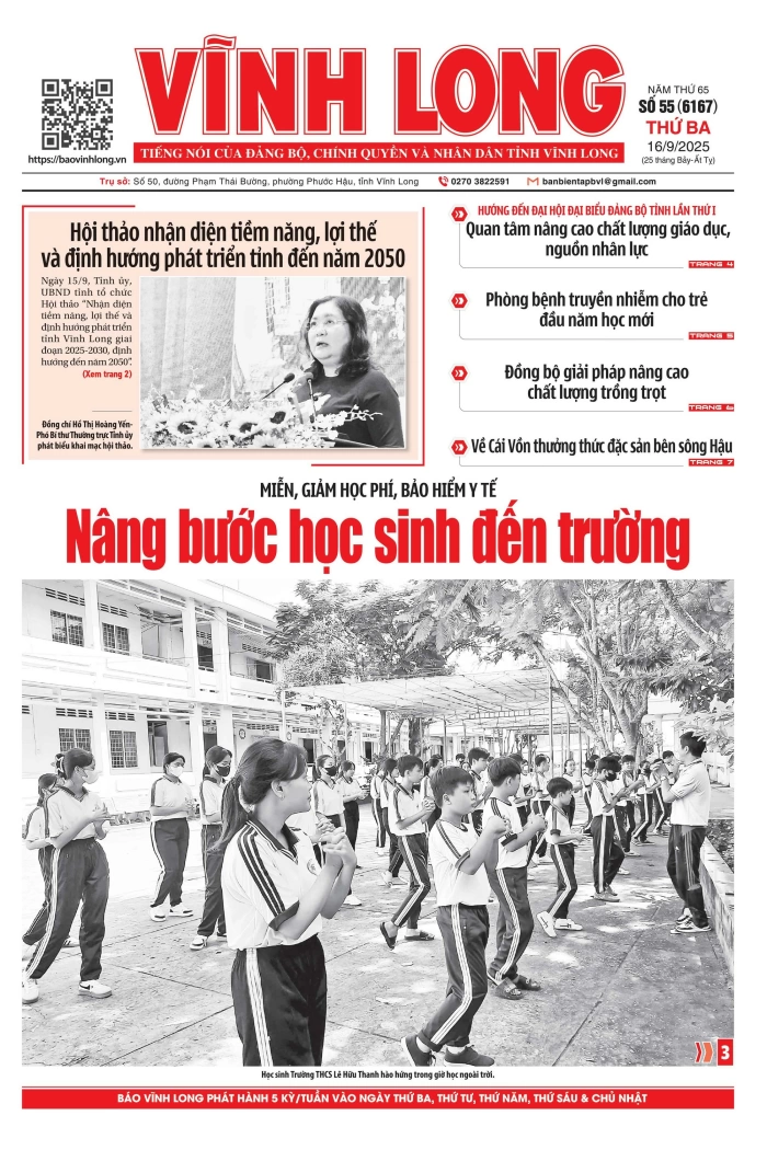 Mời bạn đọc xem báo in số 55 (6167) thứ ba ngày 16/9/2025