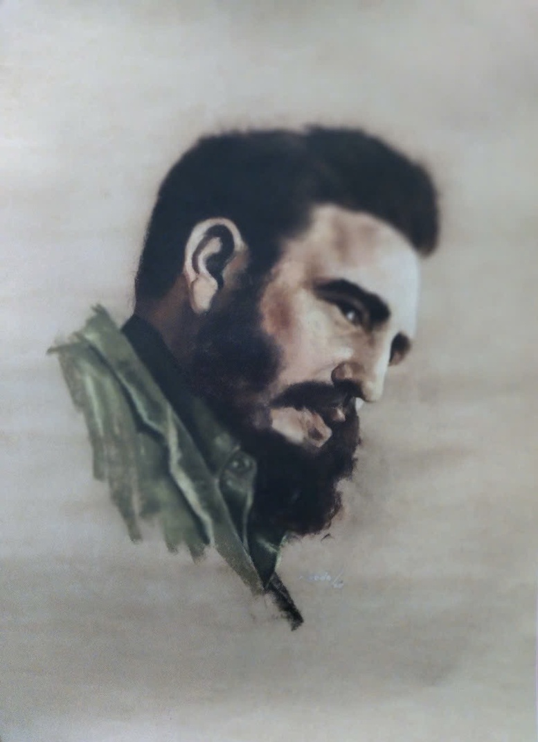 Chân dung Lãnh tụ Fidel Castro do lãnh đạo cấp cao Cuba tặng Đoàn đại biểu Mặt trận Dân tộc Giải phóng miền Nam Việt Nam trong kháng chiến chống Mỹ.