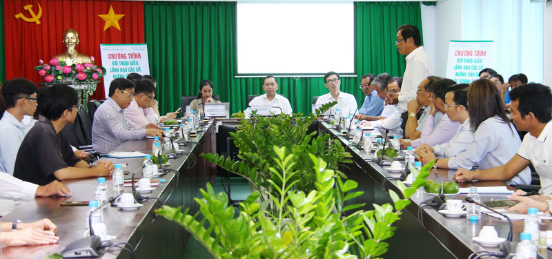 Chương trình đối thoại giữa lãnh đạo các sở, ngành tỉnh với cộng đồng doanh nghiệp, HTX và dự án khởi nghiệp.