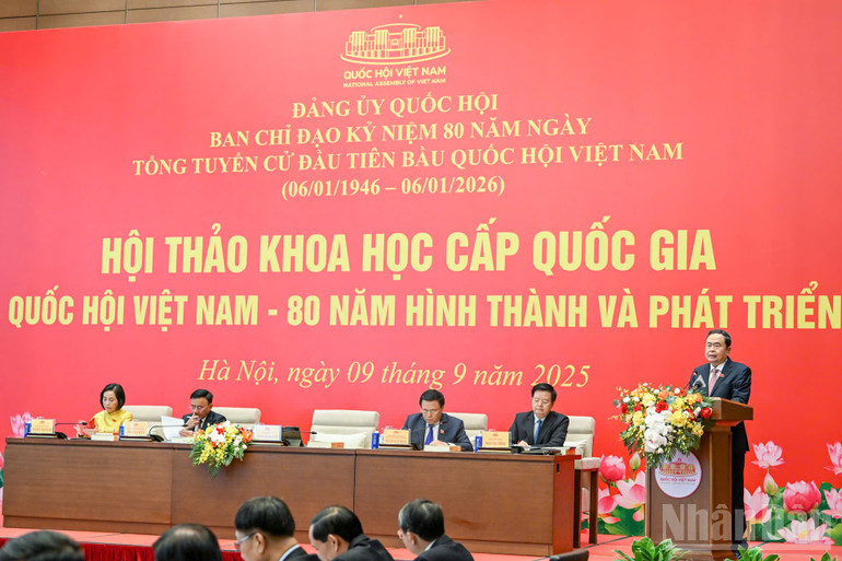 Hội thảo là dịp quan trọng để nhìn lại chặng đường 80 năm hình thành và phát triển của Quốc hội Việt Nam, khẳng định những giá trị lịch sử và vai trò trung tâm của Quốc hội trong hệ thống chính trị. (Ảnh: DUY LINH)