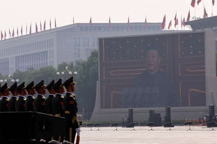 Ông Tập Cận Bình phát biểu mở đầu buổi lễ - Ảnh: REUTERS