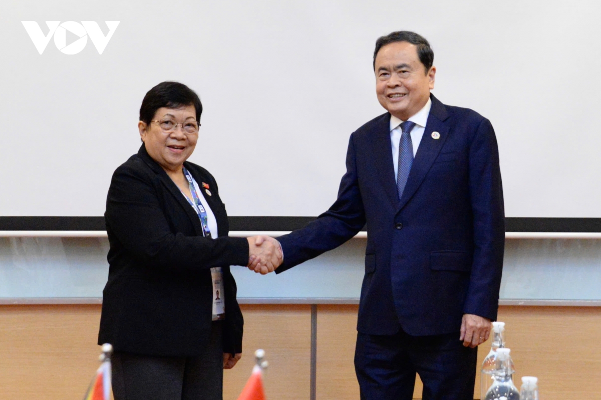 Chủ tịch Quốc hội Trần Thanh Mẫn và Chủ tịch Quốc hội Timor Leste Maria Fernanda Lay