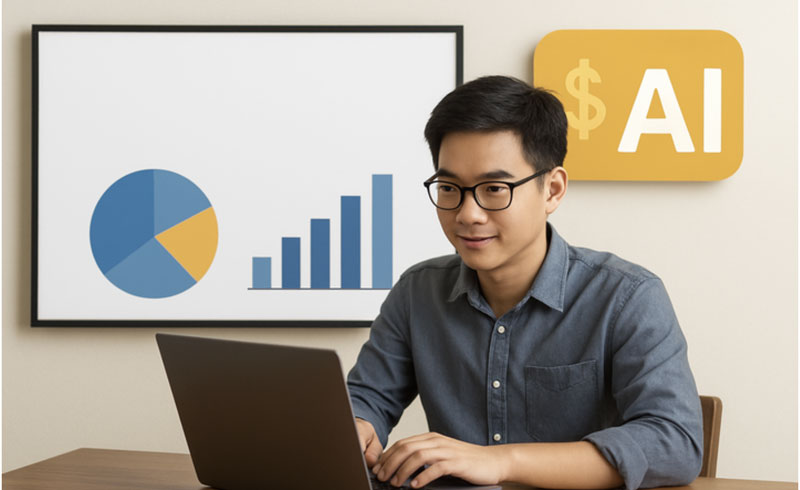 Sinh viên ứng dụng AI để kiếm thêm thu nhập.