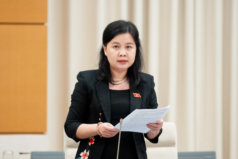 Phó Chủ nhiệm Ủy ban Pháp luật và Tư pháp Nguyễn Phương Thủy. (Ảnh: DUY LINH)