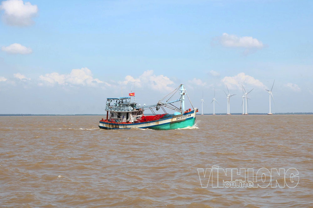Tỉnh gắn phát triển điện xanh với thu hút đầu tư và phát triển sản xuất xanh. Trong ảnh: Phát triển điện gió ngoài khơi tỉnh. Ảnh: TL

