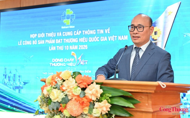 Thứ trưởng Bộ Công Thương Lương Hoàng Thái phát biểu tại họp báo - Ảnh: Báo Công thương

