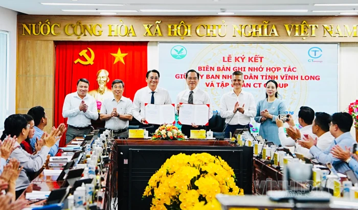 Vĩnh Long và Tập đoàn CT Group ký kết ghi nhớ hợp tác về khoa học công nghệ, đổi mới sáng tạo và chuyển đổi số