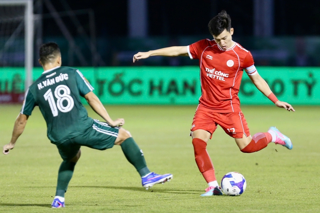 CLB Thể Công Viettel giành trọn 3 điểm ở trận ra quân V-League 2026-2027. ẢNH: KHẢ HÒA