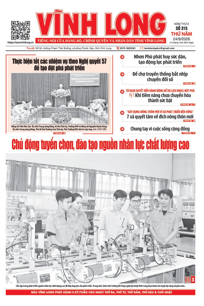 Mời bạn đọc xem báo in số 315 thứ năm ngày 24/9/2026