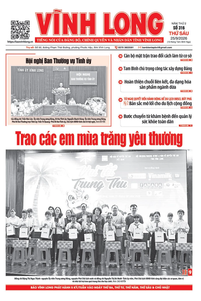 Mời bạn đọc xem báo in số 316 thứ sáu ngày 25/9/2026