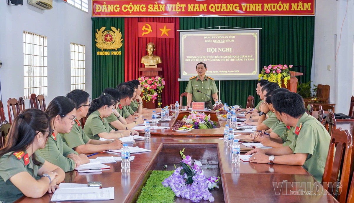 Công an tỉnh thực hiện KTGS và thi hành kỷ luật Đảng tại các Đảng bộ trực thuộc Công an tỉnh.