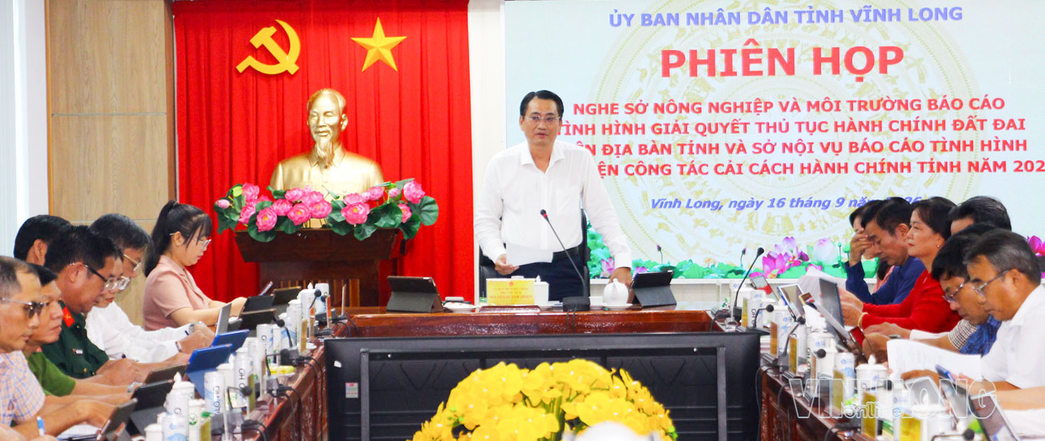 Đồng chí Nguyễn Quỳnh Thiện, Tỉnh ủy viên, Phó Chủ tịch UBND tỉnh chủ trì phiên họp.