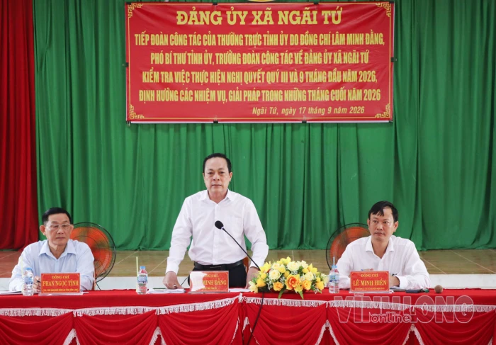 Phó Bí thư Tỉnh ủy Lâm Minh Đằng làm việc với xã Ngãi Tứ