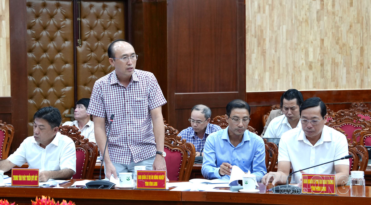 Ban Quản lý dự án nông nghiệp tỉnh báo cáo tình hình triển khai các dự án thuộc lĩnh vực nông nghiệp.