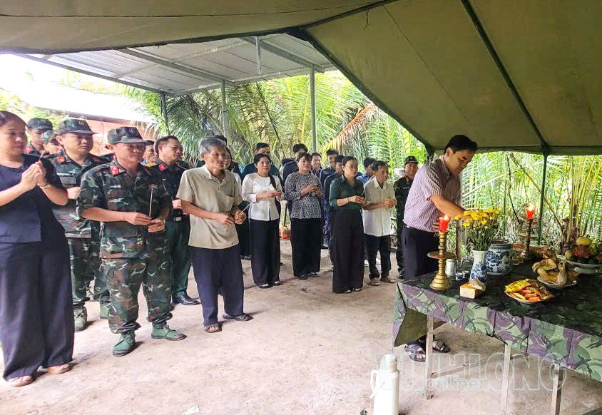 Nghi thức trước khi triển khai tìm kiếm, quy tập hài cốt liệt sĩ.